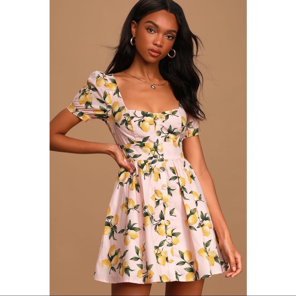 🍋Squeeze The Day lemon print dress